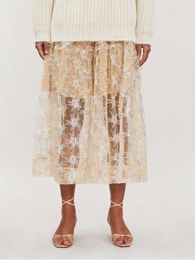 Maje sequined midi skirt